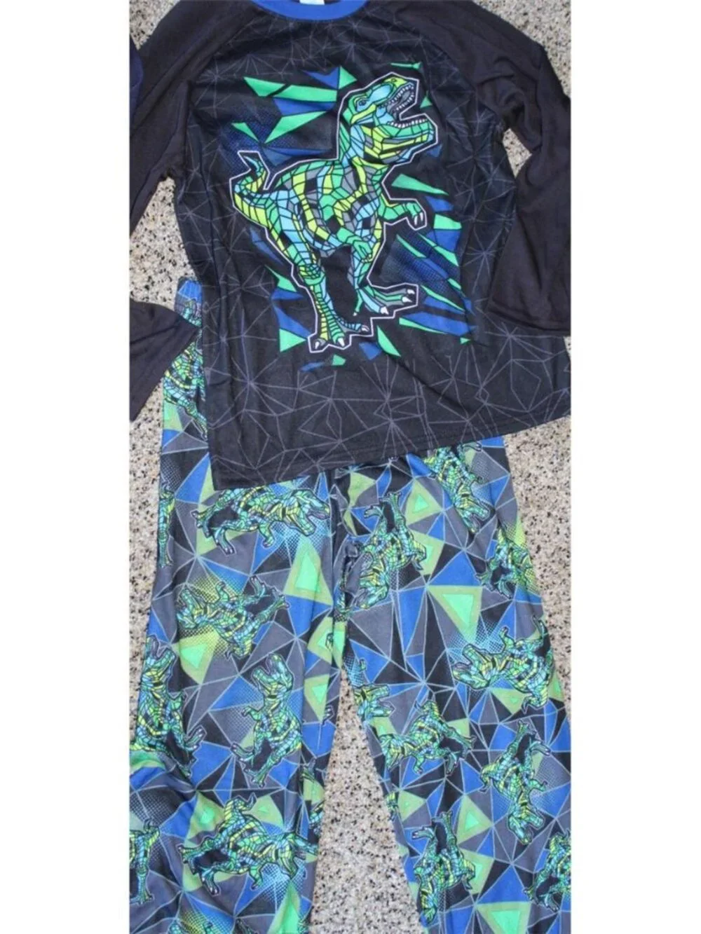 NWT TCP The Children's Place Medium 7/8 Pajama Lot Pizza Dino's Loose Fit Poly